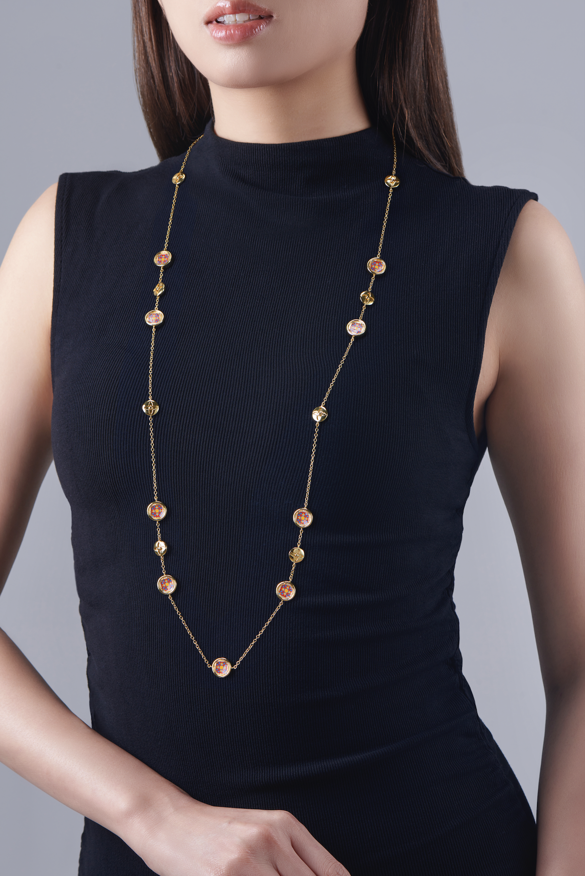 Reversible Spanish Medallion Long Necklace - Royal